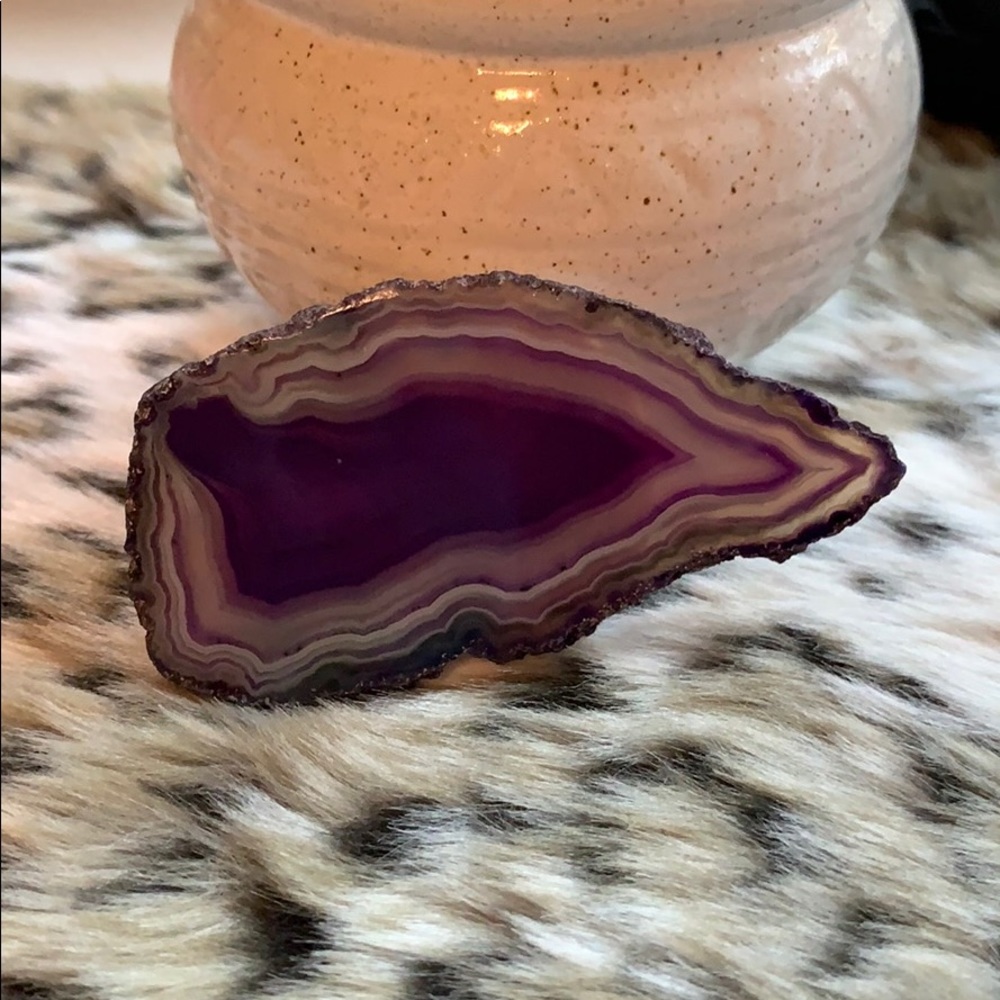 Purple Agate slice phone socket
